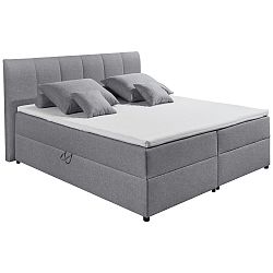 Boxspring Postel Granada Šedá 180x200 Cm