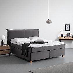 Manželská Boxspring Postel Rina, 180x200, Šedá