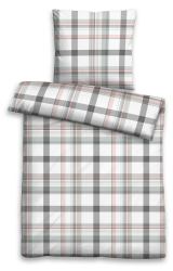 krepové, šedý tartan