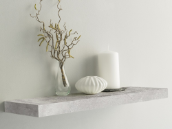 Shelvy 60 cm, šedý beton
