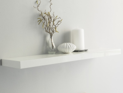 Shelvy 80 cm, bílá lesk