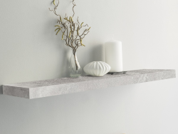 Shelvy 80 cm, šedý beton