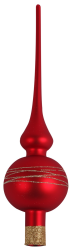 špice 28 cm, červené sklo