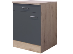 Tiago US60, dub san remo/šedá, šířka 60 cm