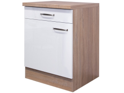 Valero US60, dub sonoma/bílý lesk, šířka 60 cm