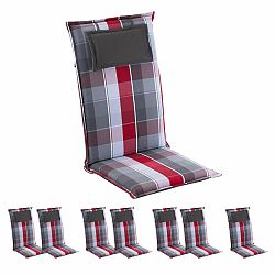 Blumfeldt Donau, polstry, polstry na židli, vysoké opěradlo, zahradní židle, polyester 50 x 120 x 6 cm, 8x čalounění