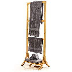 Blumfeldt Věšák na ručníky, 3 tyčky na ručníky, 40 x 104,5 x 27 cm, žebříkový design, bambus