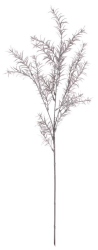 Asparagus s glitry, stříbrná, 78 cm