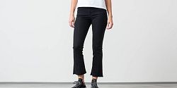 SELECTED Lana High Waist Bootcut Jeans Black Denim 25